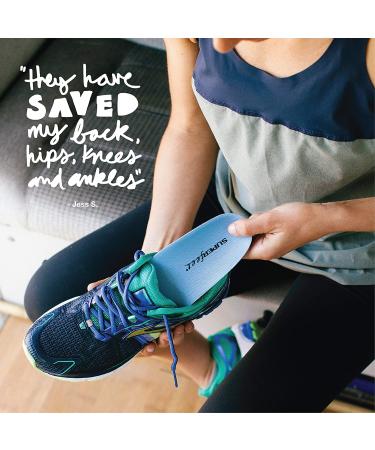 Superfeet BLUE Professional-Grade Orthotic Shoe Inserts - Medium Arch Support - Size 9.5-11 Men / 10.5-12 Women - Blue - Buy Online on GoSupps.com