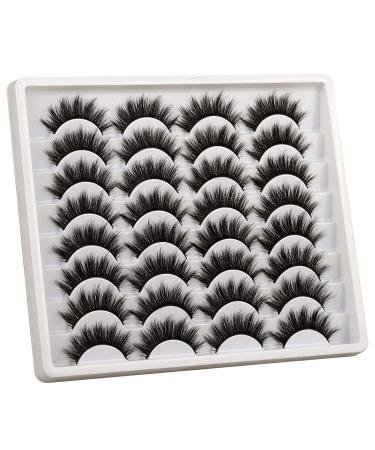 Yawamica 3D Mink Fluffy False Eyelashes Pack - 16 Pairs Natural and Dramatic Faux Mink Lashes - Handmade 18MM Multipack - Desire - Buy Online on GoSupps.com