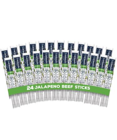 Lorissa’s Kitchen Grass-Fed Beef Sticks Jalapeno 1 oz. Pack of 24 – Made with Premium Grass-Fed Beef Keto Friendly Snacks Gluten Free No Added Nitrites or Nitrates (Packaging May Vary)