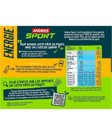 ANDROS Assorted Fruit Paste Case (3 red fruits/3 banana/apricot) 6x30g - Buy Online on GoSupps.com