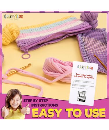 Locker Hook Starter Kit for Kids - DIY Sewing and Needlepoint Craft Set - Buy Online on GoSupps.com