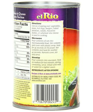 El Rio Nacho Cheese Sauce - 15 oz Can (Pack of 12) | Perfect for Dips & Nachos - Buy Online on GoSupps.com