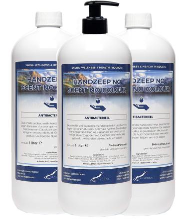 Claudius Hand soap No Scent No Color 3 x 1 liter with free pump
