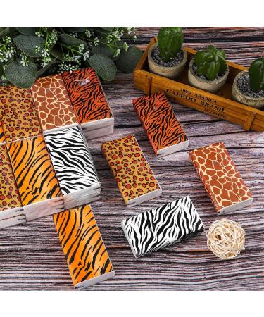 Shojoy Jungle Safari Animal Print Pocket Tissues 30 Pack - 4-Ply, 10 Tissues per Pack - Bulk Travel Size Facial Tissues in 5 Designs - Buy Online on GoSupps.com