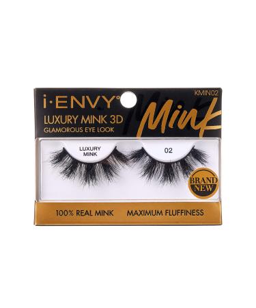 i-ENVY Luxury Mink Collection False Eyelashes 100% Real Mink Glamorous Eye Look Lashes Maximum Fluffiness 3D Multi-Curl Angle (1 Pack) 1 Pair (Pack of 1) 2 - Buy Online on GoSupps.com