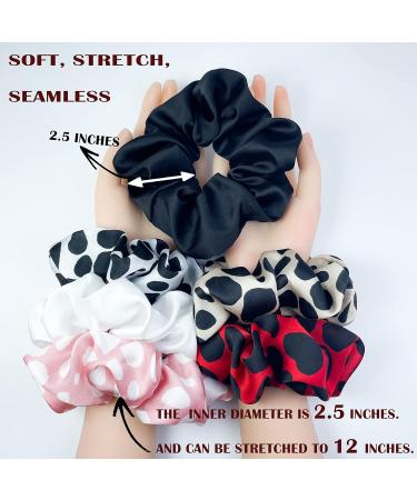 Firecolor Large Satin Silk Scrunchies Hair Ties - 6 Pack Neutral Hair Accessories for Women and Girls - Strong Elastic Bands - No Damage - L Set 1 - Buy Online on GoSupps.com
