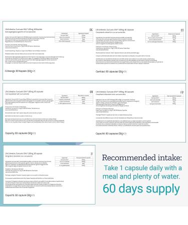 Life Extension Curcumin Elite 60 Vegan Capsules | Laboratory Tested | Gluten-Free, Vegetarian, SOYA-Free and Non-GMO - Buy Online on GoSupps.com