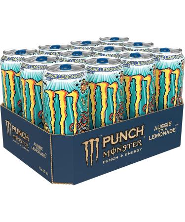 Monster Energy Punch Aussie Style Lemonade 473mL Cans Pack of 12 - Buy Online on GoSupps.com