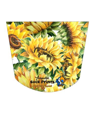 Amputee Sock ATKA "Sunflower Bunch V3" 3PLY Residual Wound Over Shrinker Sock