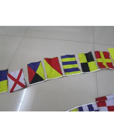 Nautical Sailboat Bunting Signal Flags Set - Marine Boat Yacht Decor - 26 Small Cotton Flags - Buy Online on GoSupps.com
