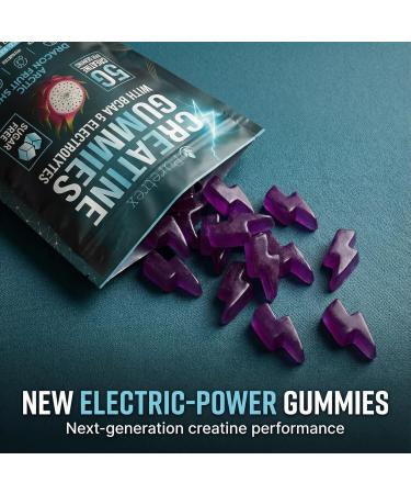 Puretrex Creatine Gummies with BCAA & Electrolytes Sugar Free Arctic Dragon Fruit Flavor 5G per Serving 120 Count Dietary Supplement - Buy Online on GoSupps.com