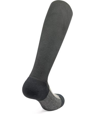 Buy Relaxsan Essential+ 922 Medical K2 Knee Socks Gradual Compression 23-32 mmHg Cashmere Cotton & Silver XL Black | International Shipping Available - Buy Online on GoSupps.com