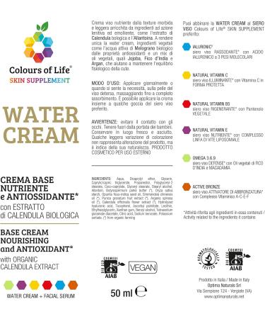 Optima Naturals Srl Antioxidant base cream with organic calendula extract with moisturizing effect to use together with your favorite facial serum Colors Of Life 50 ml - Buy Online on GoSupps.com