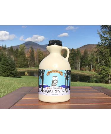 Organic Vermont Maple Syrup - Grade A Amber Rich Quart Jug (32 oz) | Barred Woods - Buy Online on GoSupps.com