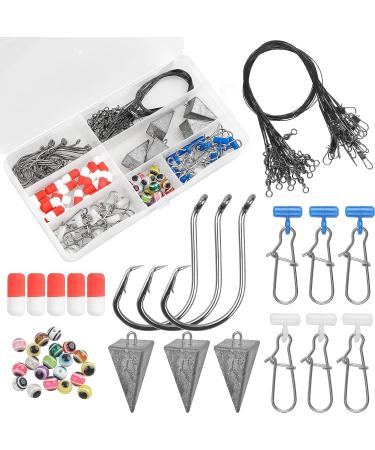 105PCS Saltwater Surf Fishing Tackle Kit with Bait Rigs, Circle Hooks, Floats, and Sinkers - Ideal for Bass Beach Fishing - Buy Online on GoSupps.com