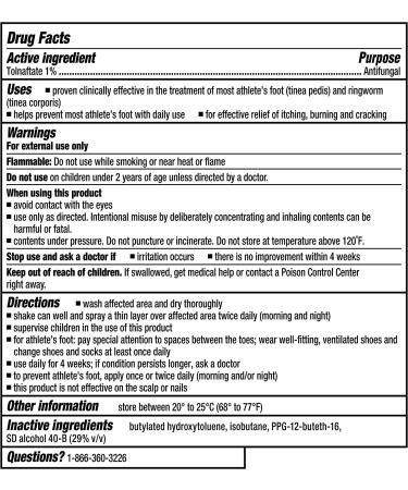Tinactin Antifungal Liquid Spray 5.3 oz - Pack of 2 | Fast-Acting Formula - Buy Online on GoSupps.com