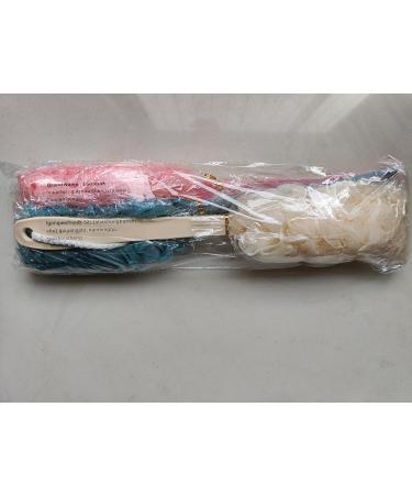 Pack of 3 Shower Sponges with Handles - Dual-Sided Bath Scrubbers & Back Brushes for Men and Women | Perfect Bathroom Accessories - Buy Online on GoSupps.com