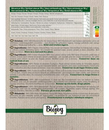 Biojoy Organic almond flour (1 kg) Ground almond without additives - Buy Online on GoSupps.com