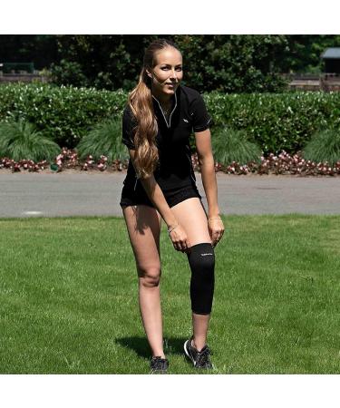 Back on Track Knee Brace - Classic 2-Way Stretch Compression Support Sleeve for Men & Women | X-Large Black - Buy Online on GoSupps.com