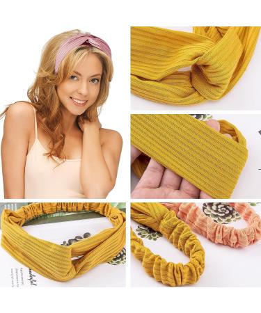 FEQO 18-Piece Colorful Cross Twist Headbands for Women - Stretchy Boho Hairbands - Buy Online on GoSupps.com