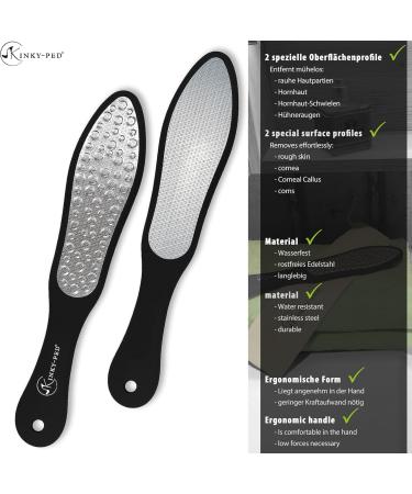 KINKY-PED Double-Sided Stainless Steel Foot File - Coarse & Fine Sides for Smooth Feet | International Shipping Available - Buy Online on GoSupps.com