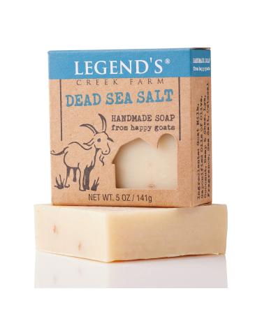 Legend s Creek Farm  Goat Milk Soap  Moisturizing Cleansing Bar for Hands and Body  Creamy Lather and Nourishing  Gentle For Sensitive Skin  Handmade in USA  5 Oz Bar (Dead Sea Salt O.S.) Dead Sea Salt 5 Ounce (Pack of 1...