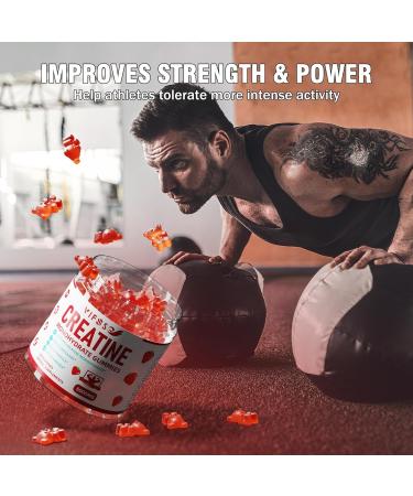 Buy Creatine Monohydrate Gummies for Muscle Support - 120 Sugar Free Gummies with 200mg Magnesium Glycinate & L-Threonate - Energy Boost for Men & Women - Buy Online on GoSupps.com