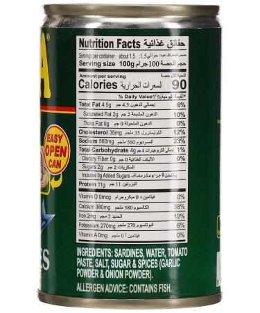 Mega Sardines in Tomato Sauce - 155g | Premium Quality Delicious & Ready-to-Eat - International Shipping - Buy Online on GoSupps.com