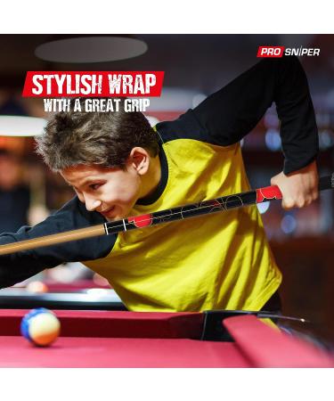 ProSniper Pool Cue Set - 4 Canadian Maple Wood Cues with Chalk - Durable & Unique Design for Professional Billiard Players - Buy Online on GoSupps.com