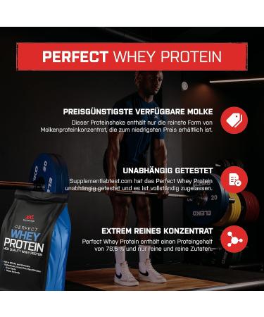 XXL Nutrition Perfect Whey Protein - 100% Pure Concentrate 78.5% Protein EAA & BCAA Pistachio Flavor - 750g - Best Quality Protein Powder for Muscle Growth & Recovery - Buy Online on GoSupps.com