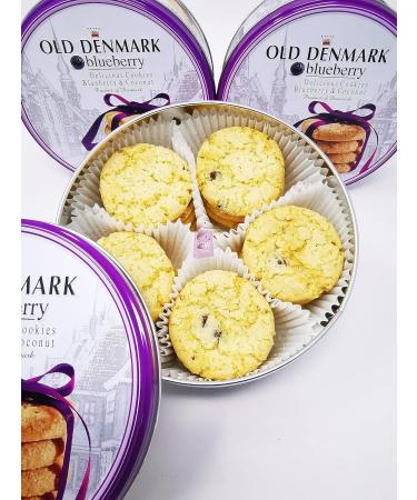 Old Denmark Blueberry & Coconut Cookies 150g - Traditional Biscuit Tin Gift for Women Men & Kids - Buy Online on GoSupps.com