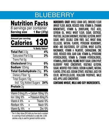 Kellogg's Nutri-Grain Blueberry Cereal Bars - 8-Count Bars (Pack of 6) - Buy Online on GoSupps.com