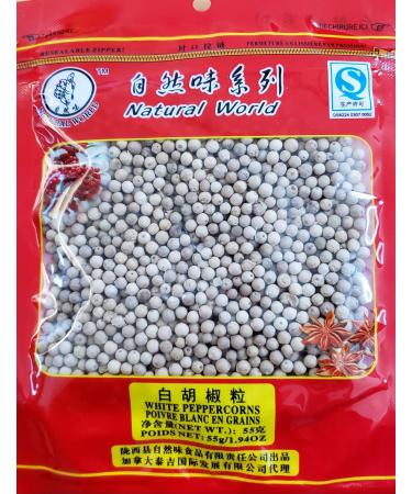 Natural World White Peppercorns 55 Grams