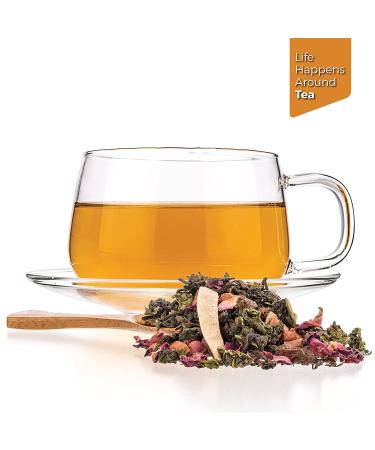 Tealyra Berry Rose Slenderize Pu Erh Green Oolong Tea Blend - 5-Year Aged - 220g - Weight Loss Diet Tea - All Natural - 7.76 oz / 220g - Buy Online on GoSupps.com