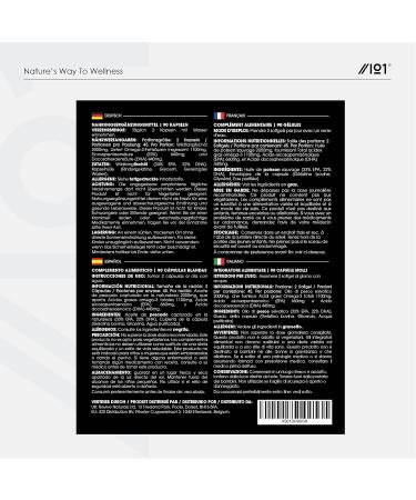 Omega 3 Fish Oil 2000mg Capsules | Wild Caught Marine | 660mg EPA & 440mg DHA | Extra Strength Halal Supplement | 90 Softgels (45 Day Supply) - Buy Online on GoSupps.com