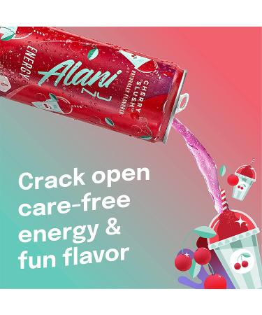 Alani Nu Cherry Slush Sugar-Free Energy Drink 12 oz Cans (Pack of 12) - Pre-Workout Performance - Buy Online on GoSupps.com