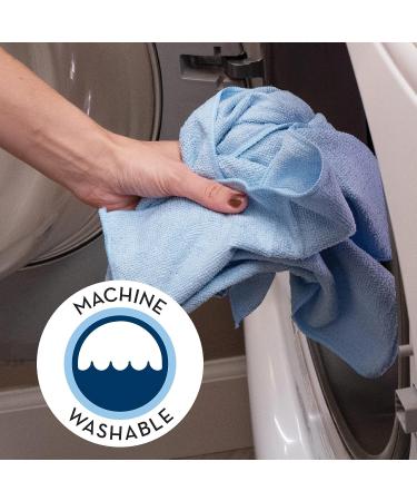 S&T INC. Microfiber Cleaning Cloth 100 Pack - Reusable, Lint Free Towels for Home and Car - Light Blue, 11.5x11.5 - Buy Online on GoSupps.com