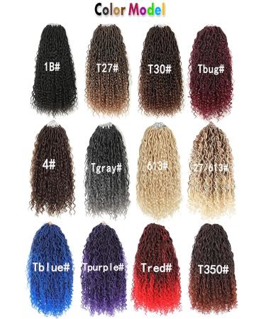 Boho Goddess Locs Crochet Hair 22 5 Packs - River Faux Curly Wavy Style - Synthetic Extensions - 1B Color - Buy Online on GoSupps.com