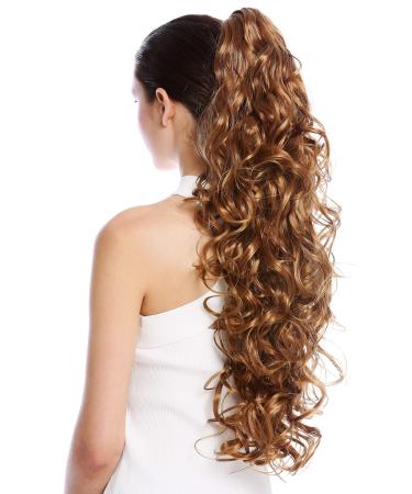 WIG ME UP - N1095-V-27 hairpiece braid ponytail extremely long and voluminous curly curly blonde strawberry blonde 65 cm