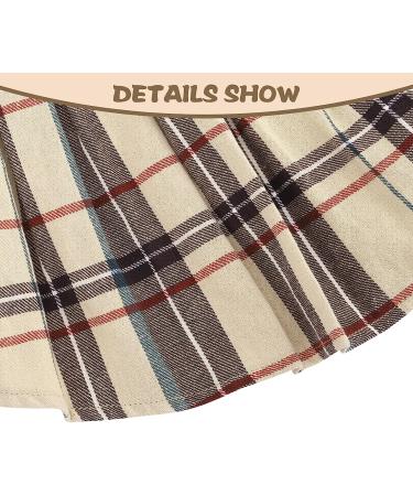PUPTECK Classic Plaid Dog Dress for Medium Dogs - Cute Puppy Clothes Outfit - Buy Online on GoSupps.com