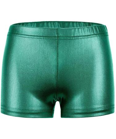 Happy Cherry 1/3 piece of gymnastics girls short children gymnastics shorts metallic shiny sports shorts gymnastics shorts stretch dance shorts hot pants 110-150 98-104 metallic green
