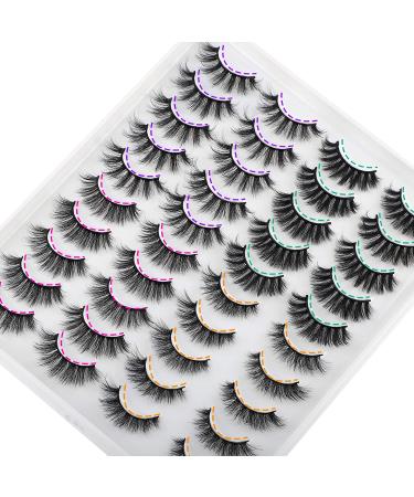 JIMIRE 20 Pairs False Eyelashes - 4 Styles Fluffy 3D Faux Mink Lashes Pack (12MM-16MM) - Best Value Bundle - Buy Online on GoSupps.com
