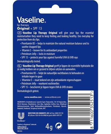 Vaseline Lip Therapy Original Lip Balm 4 g - Buy Online on GoSupps.com