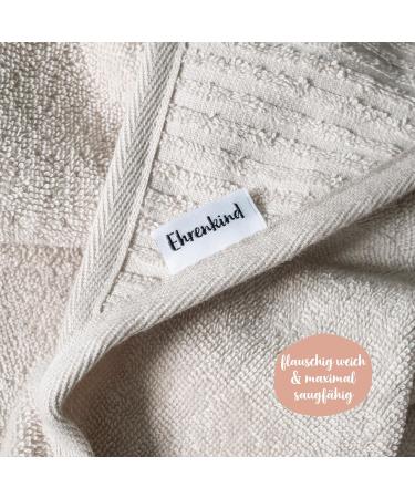 Ehrenkind Hooded Towel | Soft Organic Cotton Baby Bath Towel (100x100 cm) | Light Gray | Perfect Newborn Gift & Initial Equipment for Children - Buy Online on GoSupps.com
