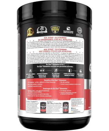 Six Star Glutamine Powder Six Star L Glutamine Powder Post Workout Muscle Recovery Supplements L-Glutamine Powder for Men and Women Glutamine Supplement Unflavoured (60 Servings) 300 g (Pack of 1) - Buy Online on GoSupps.com