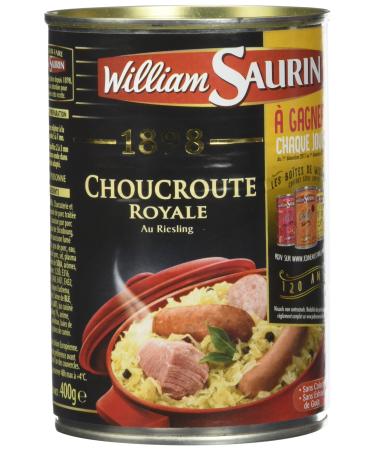 William Saurin Sauerkraut Royale - Riesling d'Alsace 400 g - Pack of 6