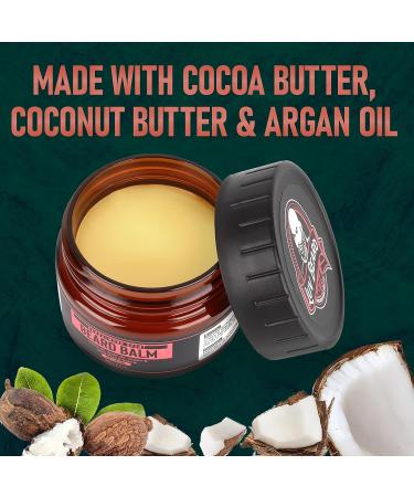 Balm for Men | 2oz Sandalwood Beard Styling Balm | Natural Shea Butter & Jojoba Oil Conditioner for Hair Growth & Softening - Buy Online on GoSupps.com