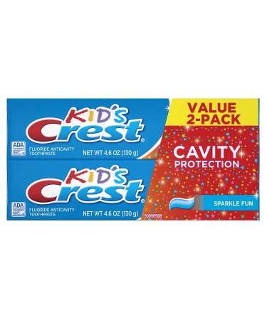 Crest Kid's Cavity Protection Toothpaste for Kids (children and toddlers 2+), Sparkle Fun Flavor, 4.6 Ounce (Pack of 2)