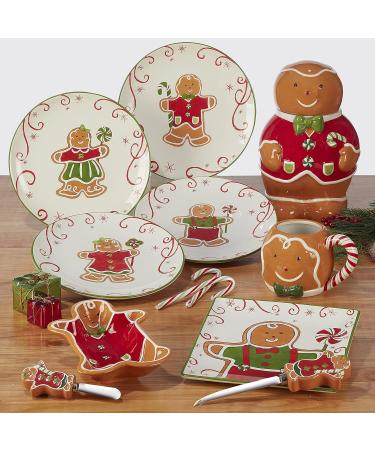 Certified International Holiday Magic Gingerbread 6" Canape/Luncheon/Snack Plates Set of 4 - Buy Online on GoSupps.com