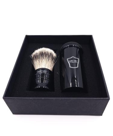 Parker Safety Razor Silvertip Travel Shaving Brush with Case - Black | Premium Quality Shaving Accessories for Men | International Shipping Available - Buy Online on GoSupps.com
